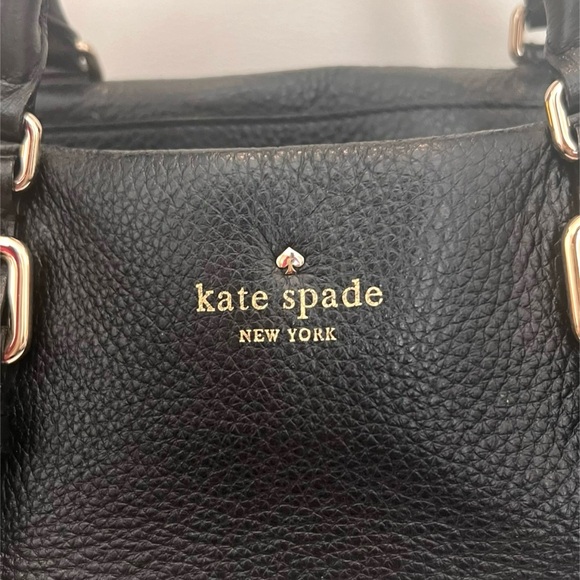 Kate Spade Black Leather Jackson Street Satchel Good Condition - Picture 2 of 13